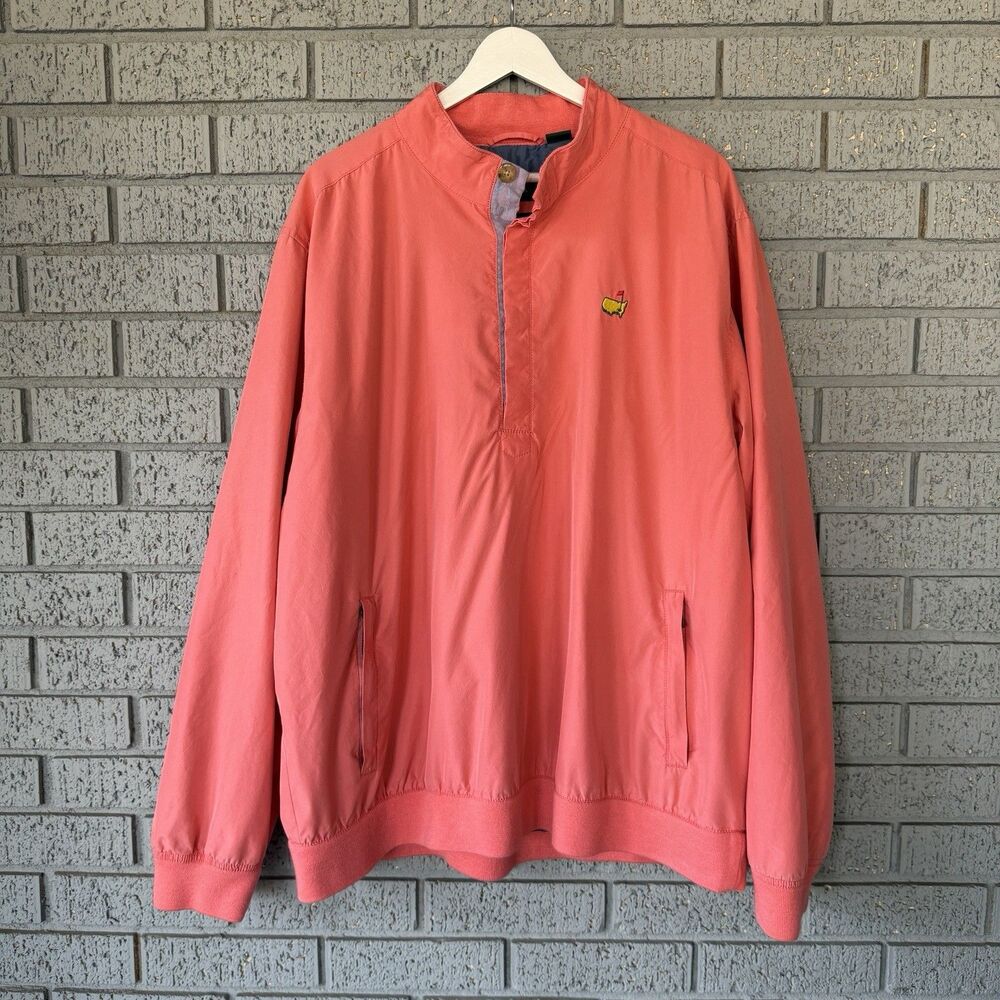 Masters Jacket Bobby Jones Golf Silk Pullover Button Mens XXL